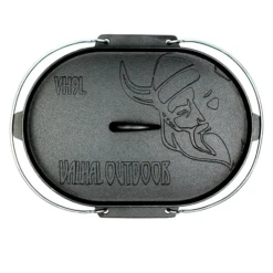 Valhal Outdoor Dutch Oven Ovaal 7.9 Quarts/ 9 Liter Met Grillplaat Zonder Pootjes -Barbecue Gereedschap Winkel image 1256