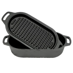 Valhal Outdoor Gietijzeren Dutch Oven Met Grill Deksel Ovaal 2 Liter 8 Valhal Outdoor Gietijzeren Dutch Oven Met Grill Deksel Ovaal 2 Liter -Barbecue Gereedschap Winkel image 1313