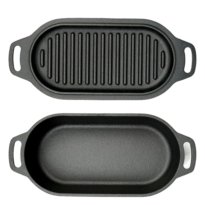 Valhal Outdoor Gietijzeren Dutch Oven Met Grill Deksel Ovaal 2 Liter 6 Valhal Outdoor Gietijzeren Dutch Oven Met Grill Deksel Ovaal 2 Liter - Afbeelding 4