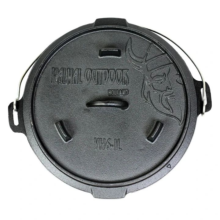 Valhal Outdoor Dutch Oven 6.1 Liter Met Pootjes 3 Valhal Outdoor Dutch Oven 6.1 Liter Met Pootjes