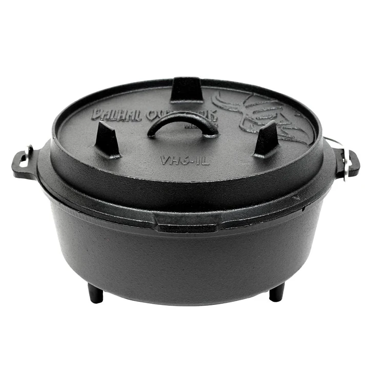 Valhal Outdoor Dutch Oven 6.1 Liter Met Pootjes 4 Valhal Outdoor Dutch Oven 6.1 Liter Met Pootjes - Afbeelding 2