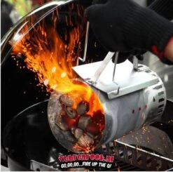 Weber Grote Brikettenstarter + GRATIS Weber Briketten + Aanmaakblokjes -Barbecue Gereedschap Winkel image 143